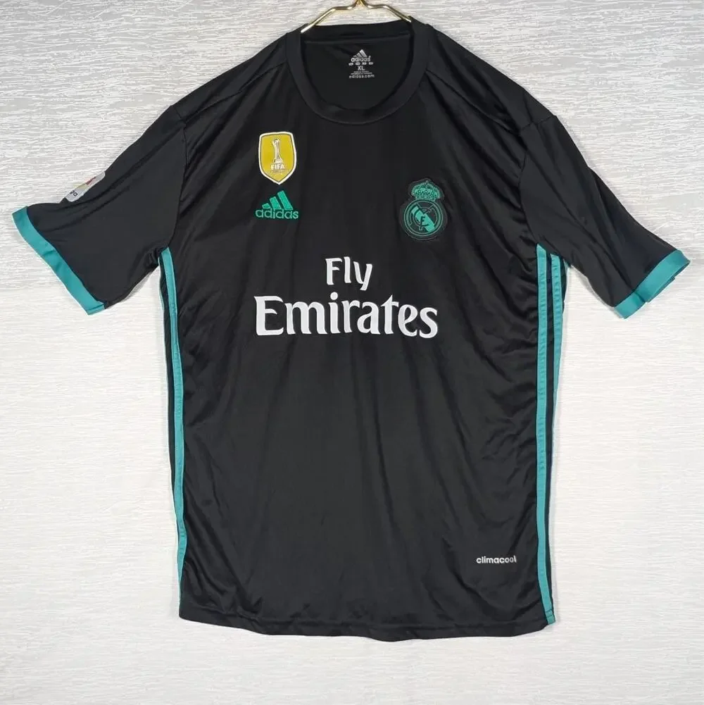 Adidas Cristiano Ronaldo Real Madrid Jersey Mens Size Extra Large Black Away